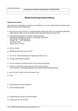 Lieferung von fahrbaren Vorwarntafeln (PDF - Schleswig