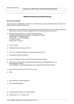 Lieferung von LKW- Kasten als - Schleswig