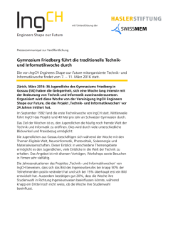 Gymnasium Friedberg f&uuml;hrt die traditionelle Technik