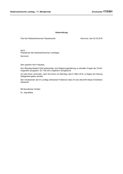 Niedersächsischer Landtag – 17. Wahlperiode Drucksache 17/5301