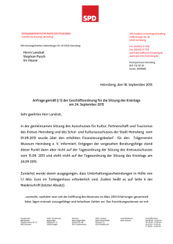 Herrn Landrat Stephan Pusch Im Hause Heinsberg, den