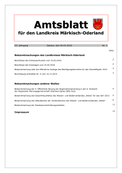 Amtsblatt 01/2016 vom 04.03.2016 - Landkreis Märkisch