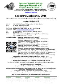 Einladung Zuchtschau 2016