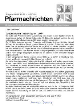 Pfarrnachrichten - Pfarreiengemeinschaft Spelle