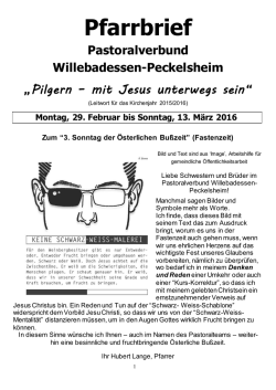 Pfarrbrief - Pastoralverbund Willebadessen