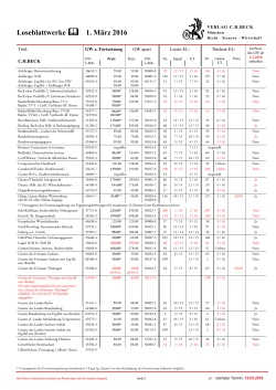 Loseblattwerke ffl 1. März 2016