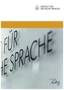 deutsch - Institut für Deutsche Sprache