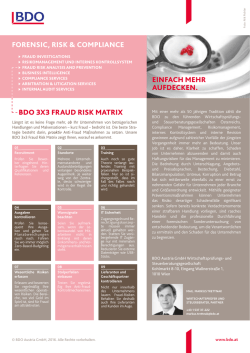 EINFACH MEHR AUFDECKEN. FORENSIC, RISK & COMPLIANCE