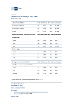 IHK Gewerblicher Mietspiegel: Haan 2015
