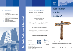 Flyer Informationen zu Bewerbung und