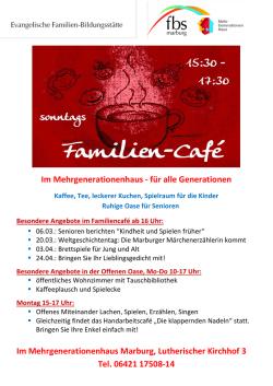 Im Mehrgenerationenhaus - f&uuml;r alle Generationen Im