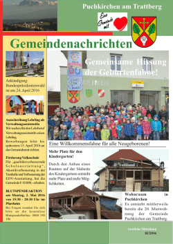 Gemeindenachrichten - Bürgermeister Zeitung