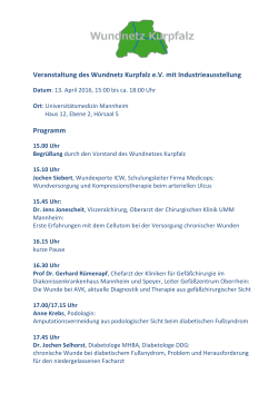 Veranstaltung des Wundnetz Kurpfalz e.V. mit Industrieausstellung