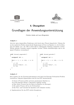 Übungsblatt 6 - TU Chemnitz: Fakultät für Informatik