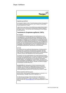 Teamleiter/in Eingliederung/Rente (100%)