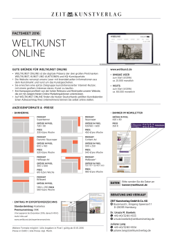 weltkunst online - Zeit Kunstverlag