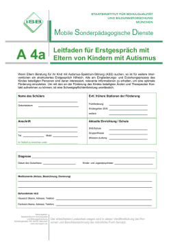 Leitfaden f&uuml;r Erstgespr&auml;ch mit Eltern von Kindern mit - ISB