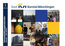 Aktueller Veranstaltungskalender - Stadt Korntal