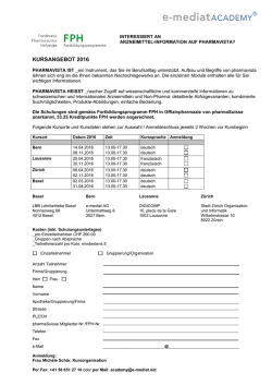 Dates des cours pharmavista 2002