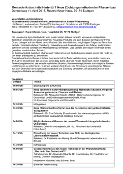 Programm - Aktionsb&uuml;ndnis gentechnikfreie Landwirtschaft