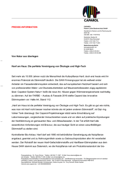 PRESSE-INFORMATION Von Natur aus überlegen