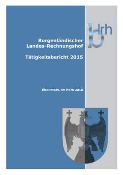 Tätigkeitsbericht 2015 des Bgld. Landes
