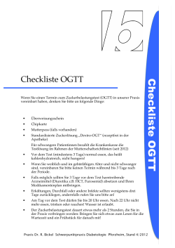 Checkliste OGTT - diabetes
