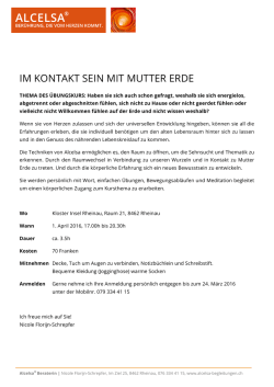 im kontakt sein mit mutter erde