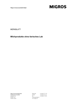 Milchprodukte ohne tierisches Lab