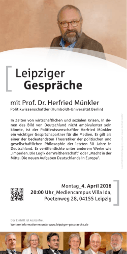mit Prof. Dr. Herfried Münkler