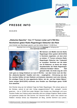 presse info - Radio Regenbogen