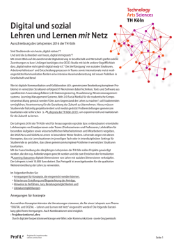 Digital und sozial Lehren und Lernen mit Netz