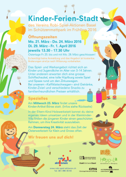 Kinder-Ferien-Stadt - Robi-Spiel