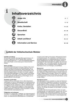 Inhaltsverzeichnis