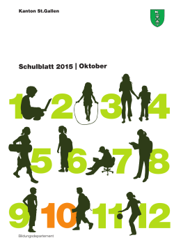 Schulblatt 2015 | Oktober
