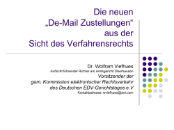 De-Mail Zustellungen - Deutscher EDV
