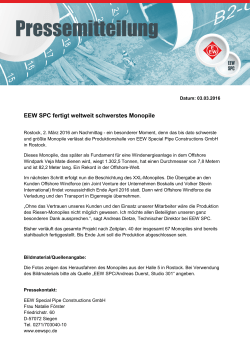 Pressemitteilung - EEW Special Pipe Constructions GmbH