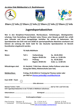 Ausschreibung - Ju-Jutsu Club Mühlbachtal eV