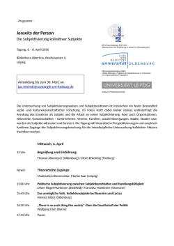 Jenseits der Person