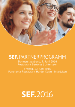 SEF.2016 - Swiss Economic Forum