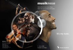 Ausstellerbroschüre zur Musikmesse 2016