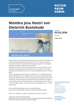 Membra Jesu Nostri von Dieterich Buxtehude