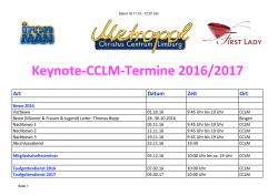 Jahres&uuml;bersicht 2016 - Christus Centrum Limburg