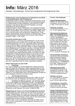 Info - Ev. Kirche Haan
