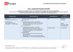 siehe - EU-Fördermittel und FONDS für Unternehmen