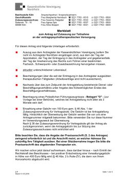 PDF, 31 KB - Kassenärztliche Vereinigung Nordrhein