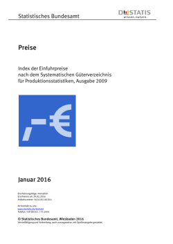 Index der Einfuhrpreise - Statistisches Bundesamt
