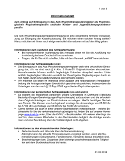 Information zur Eintragung in das Psychotherapeutenregister