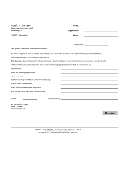 Gutachterbeauftragung - cordt + bartens Hausverwaltungsges.mbH