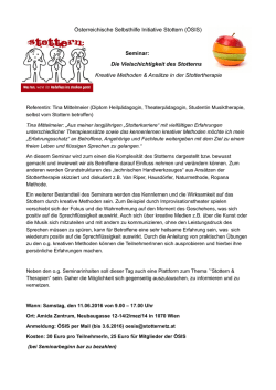 Die Vielschichtigkeit des Stotterns